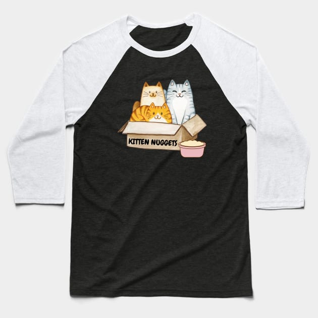 Kitten Nuggets T Shirt and Apparel Baseball T-Shirt by Museflash